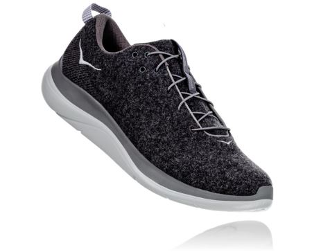 Hoka One One Hupana Flow Wool Mulher - Tenis Caminhada Cinzentas Escuro | PT-OkDhLzX